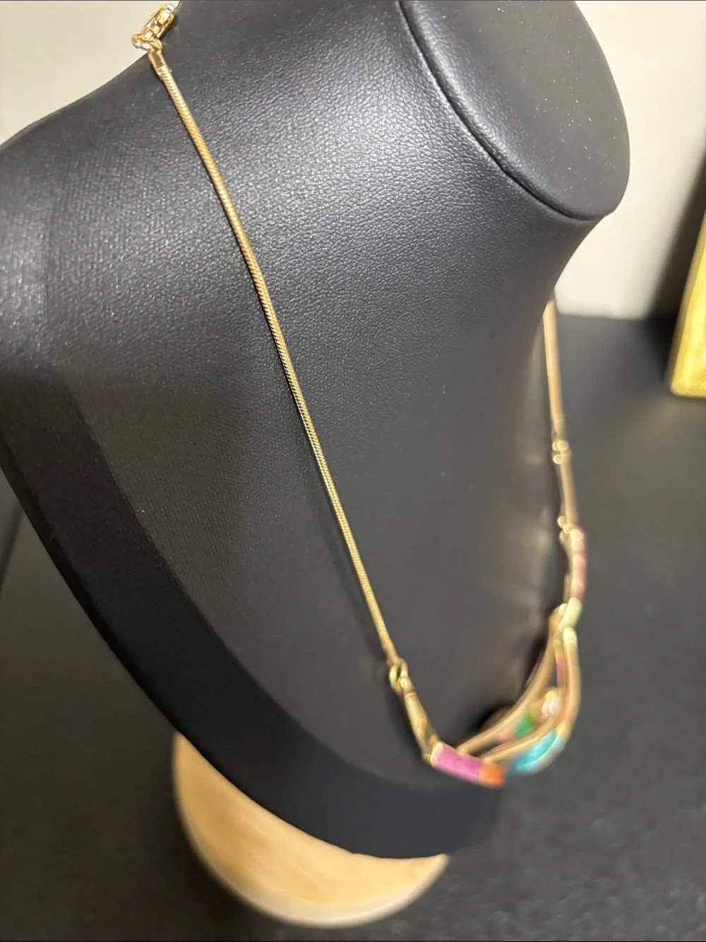 Multicolor Retro Colorful Enamel Layered Necklace - Women Jewelry